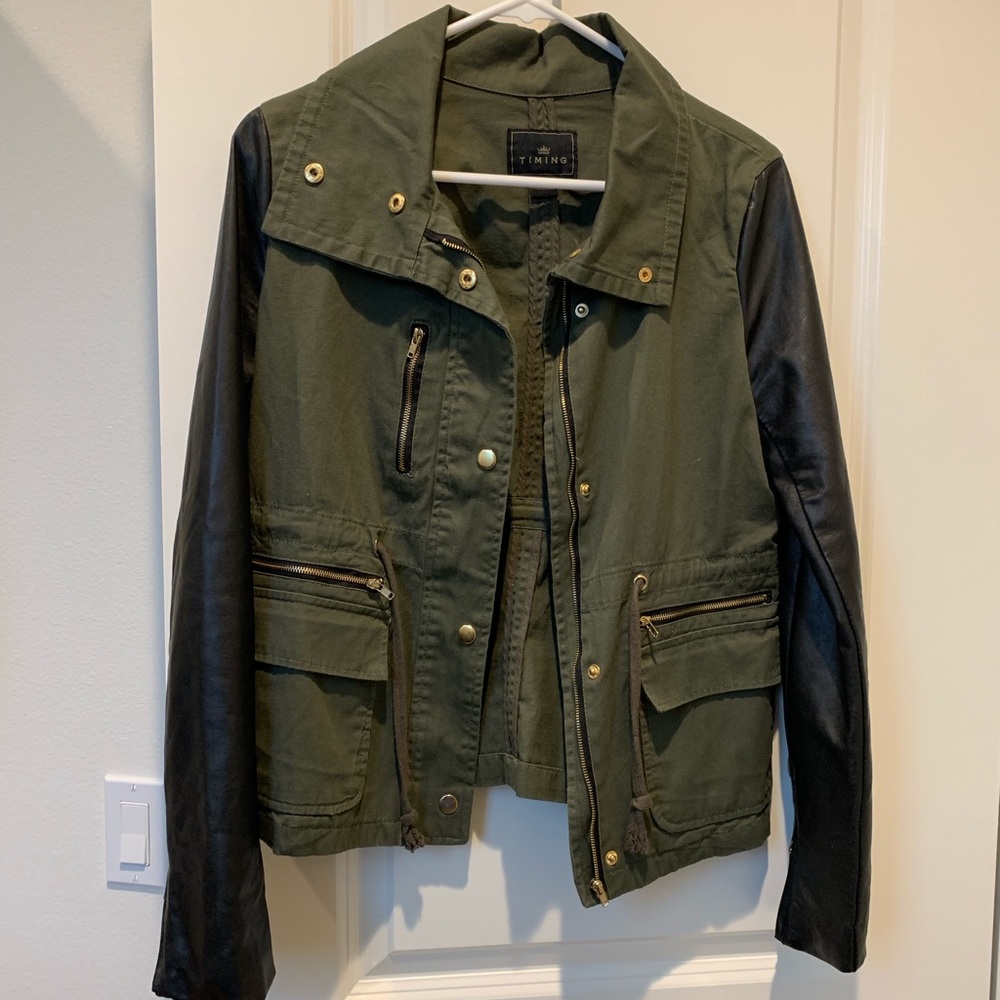Green and Leather Jacket